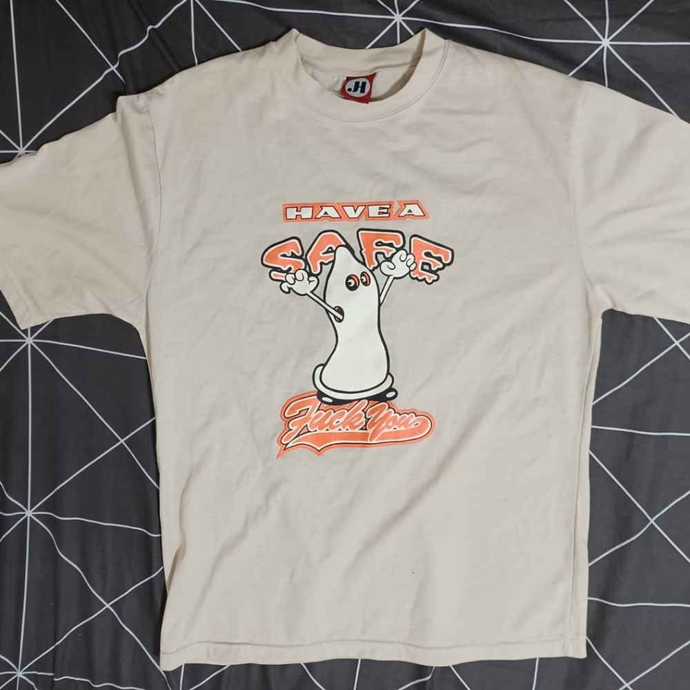 Glow in the dark condom shirt